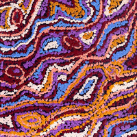 Aboriginal Artwork by Magda Nakamarra Curtis, Lappi Lappi Jukurrpa, 122x30cm