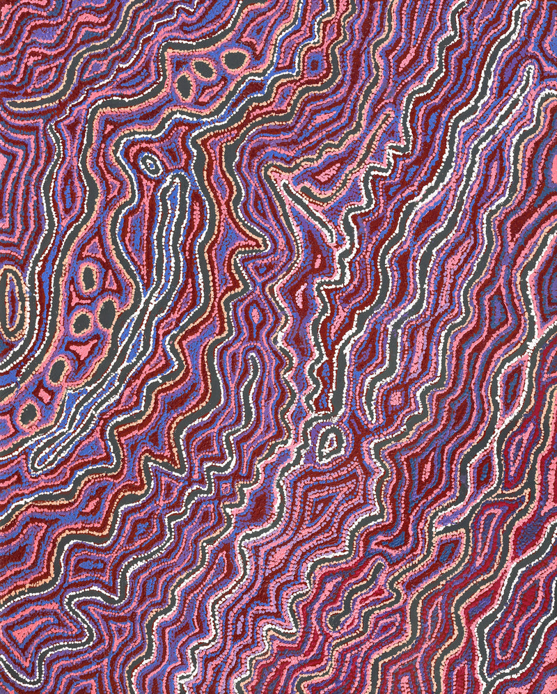 Aboriginal Artwork by Magda Nakamarra Curtis, Lappi Lappi Jukurrpa, 152x122cm