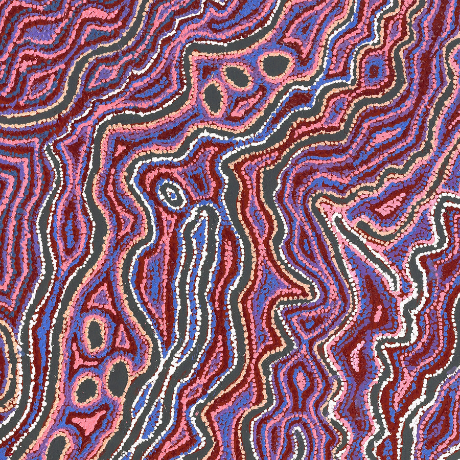 Aboriginal Artwork by Magda Nakamarra Curtis, Lappi Lappi Jukurrpa, 152x122cm