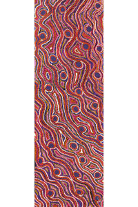 Aboriginal Artwork by Magda Nakamarra Curtis, Lappi Lappi Jukurrpa, 183x61cm