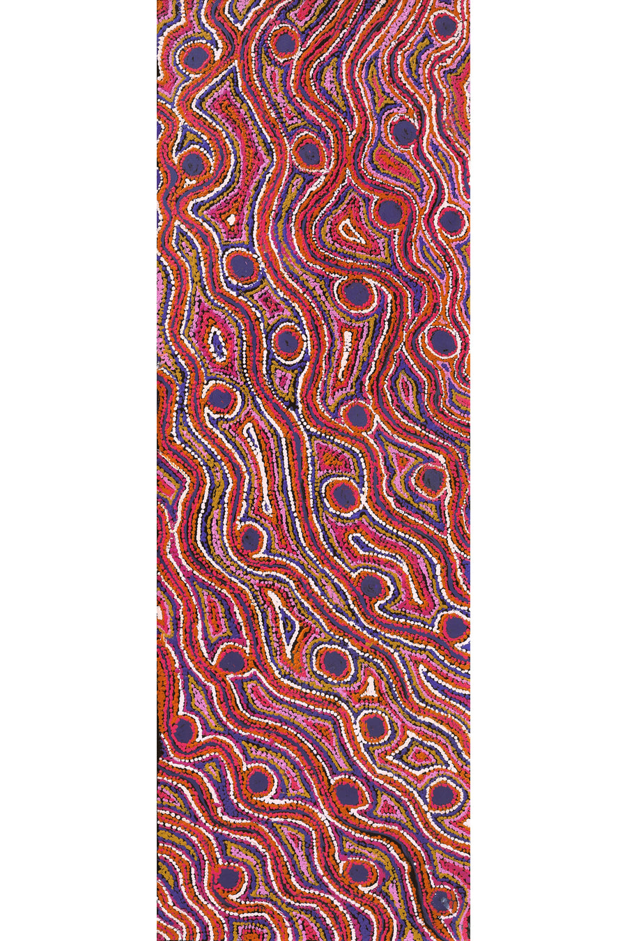 Aboriginal Artwork by Magda Nakamarra Curtis, Lappi Lappi Jukurrpa, 183x61cm