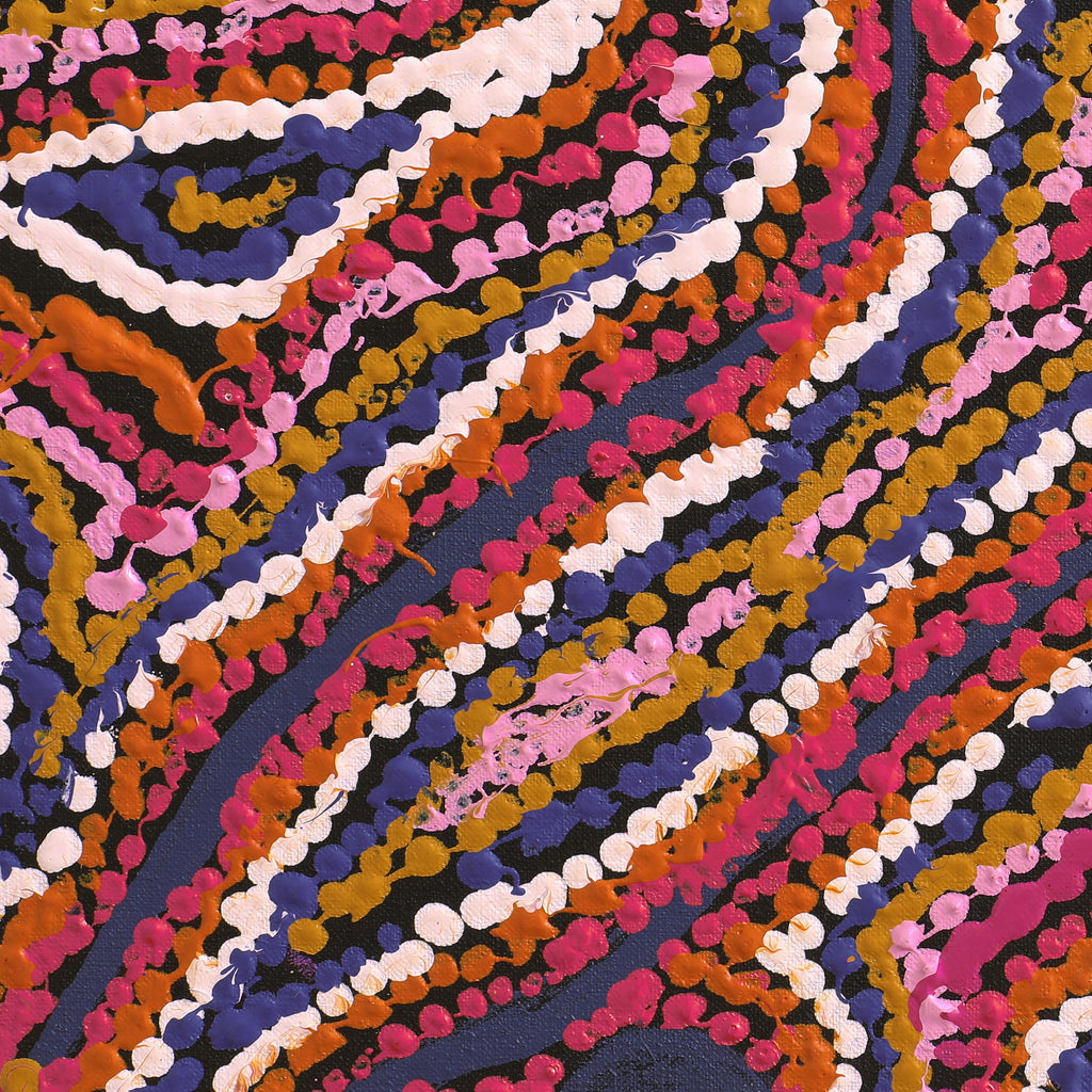 Aboriginal Artwork by Magda Nakamarra Curtis, Lappi Lappi Jukurrpa, 183x61cm
