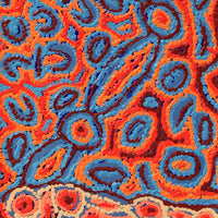 Aboriginal Artwork by Magda Nakamarra Curtis, Lappi Lappi Jukurrpa, 122x30cm