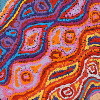 Aboriginal Artwork by Magda Nakamarra Curtis, Lappi Lappi Jukurrpa, 30x30cm