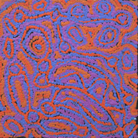 Aboriginal Artwork by Magda Nakamarra Curtis, Lappi Lappi Jukurrpa, 30x30cm