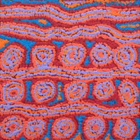 Aboriginal Artwork by Magda Nakamarra Curtis, Lappi Lappi Jukurrpa, 30x30cm