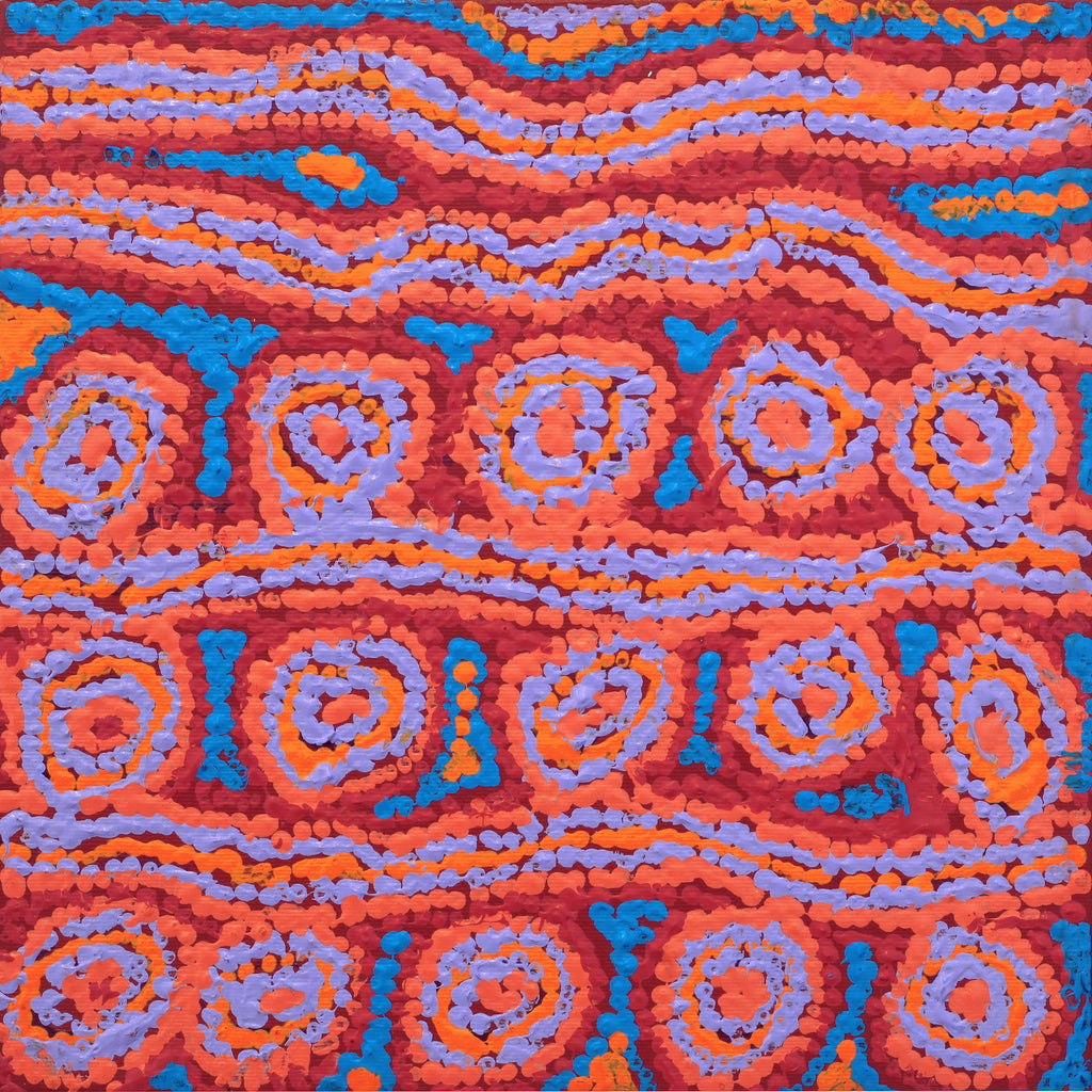 Aboriginal Art by Magda Nakamarra Curtis, Lappi Lappi Jukurrpa, 30x30cm - ART ARK®