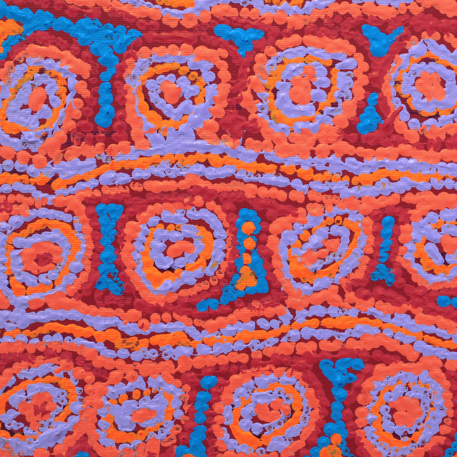 Aboriginal Artwork by Magda Nakamarra Curtis, Lappi Lappi Jukurrpa, 30x30cm