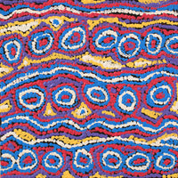 Aboriginal Artwork by Magda Nakamarra Curtis, Lappi Lappi Jukurrpa, 30x30cm