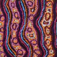 Aboriginal Artwork by Magda Nakamarra Curtis, Lappi Lappi Jukurrpa, 30x30cm