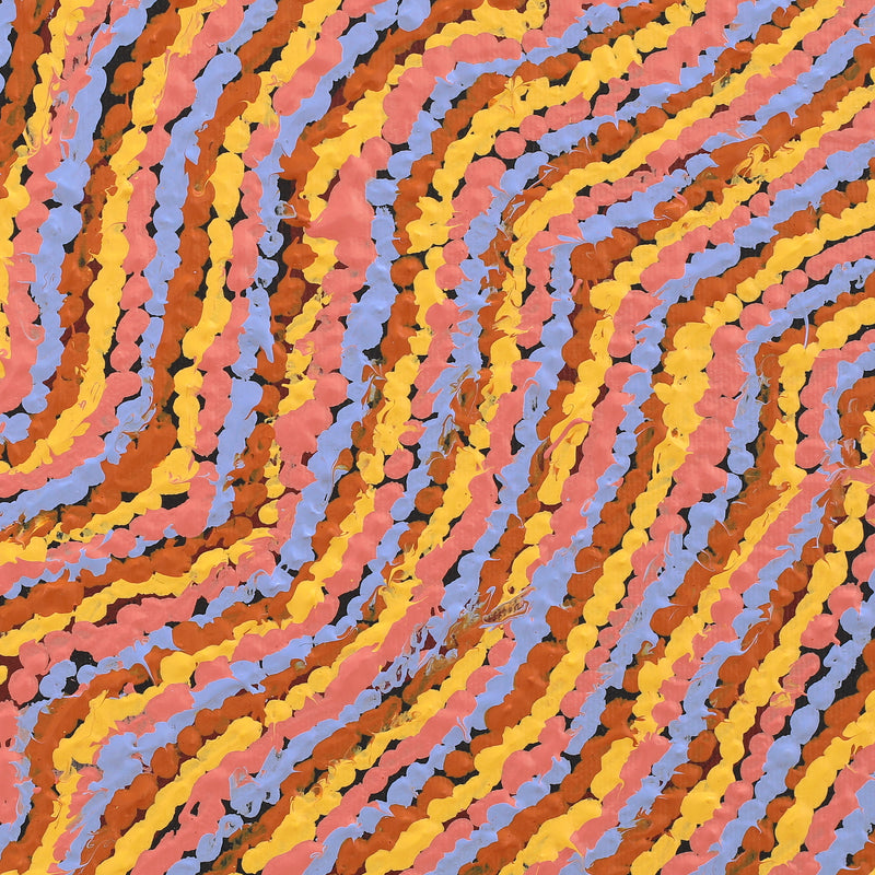 Aboriginal Artwork by Magda Nakamarra Curtis, Lappi Lappi Jukurrpa, 30x30cm