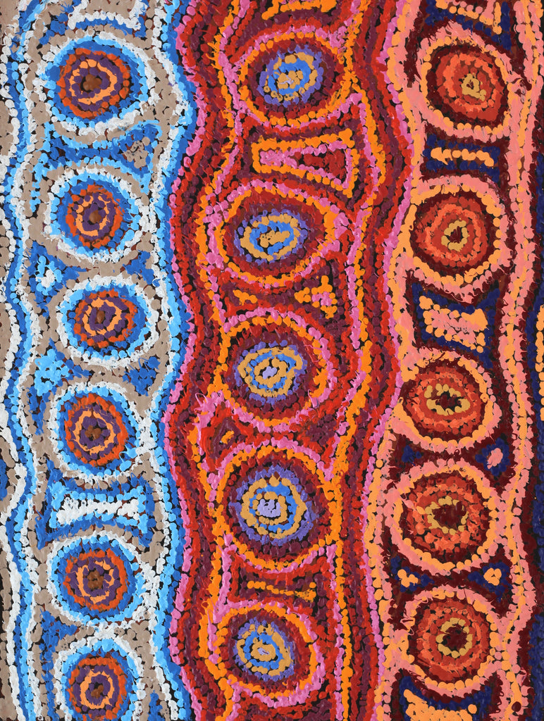 Aboriginal Artwork by Magda Nakamarra Curtis, Lappi Lappi Jukurrpa, 61x46cm - ART ARK®