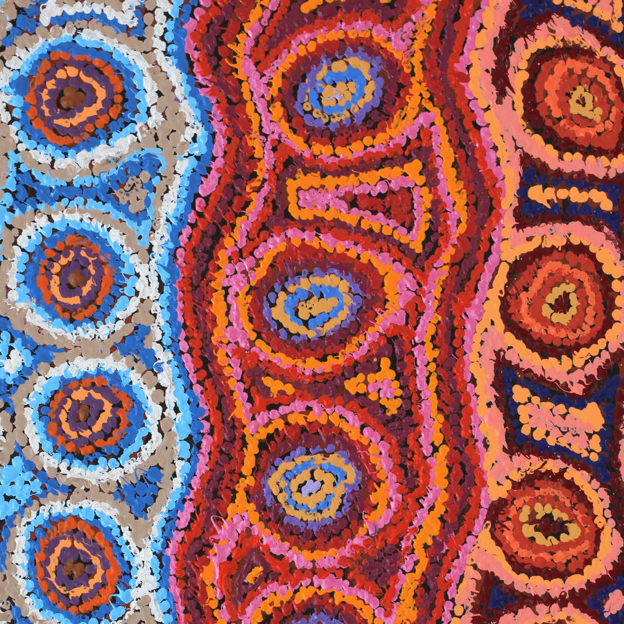 Aboriginal Artwork by Magda Nakamarra Curtis, Lappi Lappi Jukurrpa, 61x46cm