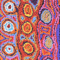 Aboriginal Artwork by Magda Nakamarra Curtis, Lappi Lappi Jukurrpa, 76x30cm