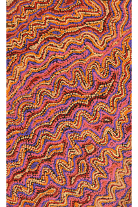 Aboriginal Artwork by Magda Nakamarra Curtis, Lappi Lappi Jukurrpa, 76x46cm