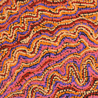 Aboriginal Artwork by Magda Nakamarra Curtis, Lappi Lappi Jukurrpa, 76x46cm
