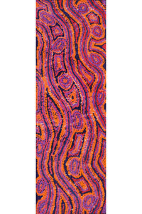 Aboriginal Artwork by Magda Nakamarra Curtis, Lappi Lappi Jukurrpa, 91x30cm
