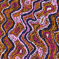 Aboriginal Artwork by Magda Nakamarra Curtis, Lappi Lappi Jukurrpa, 91x46cm
