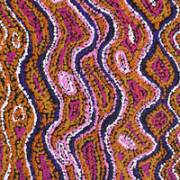Aboriginal Artwork by Magda Nakamarra Curtis, Lappi Lappi Jukurrpa, 91x46cm
