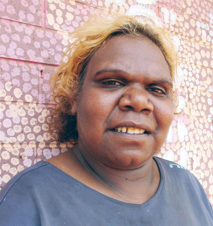 Aboriginal Artwork by Magda Nakamarra Curtis, Lappi Lappi Jukurrpa, 30x30cm