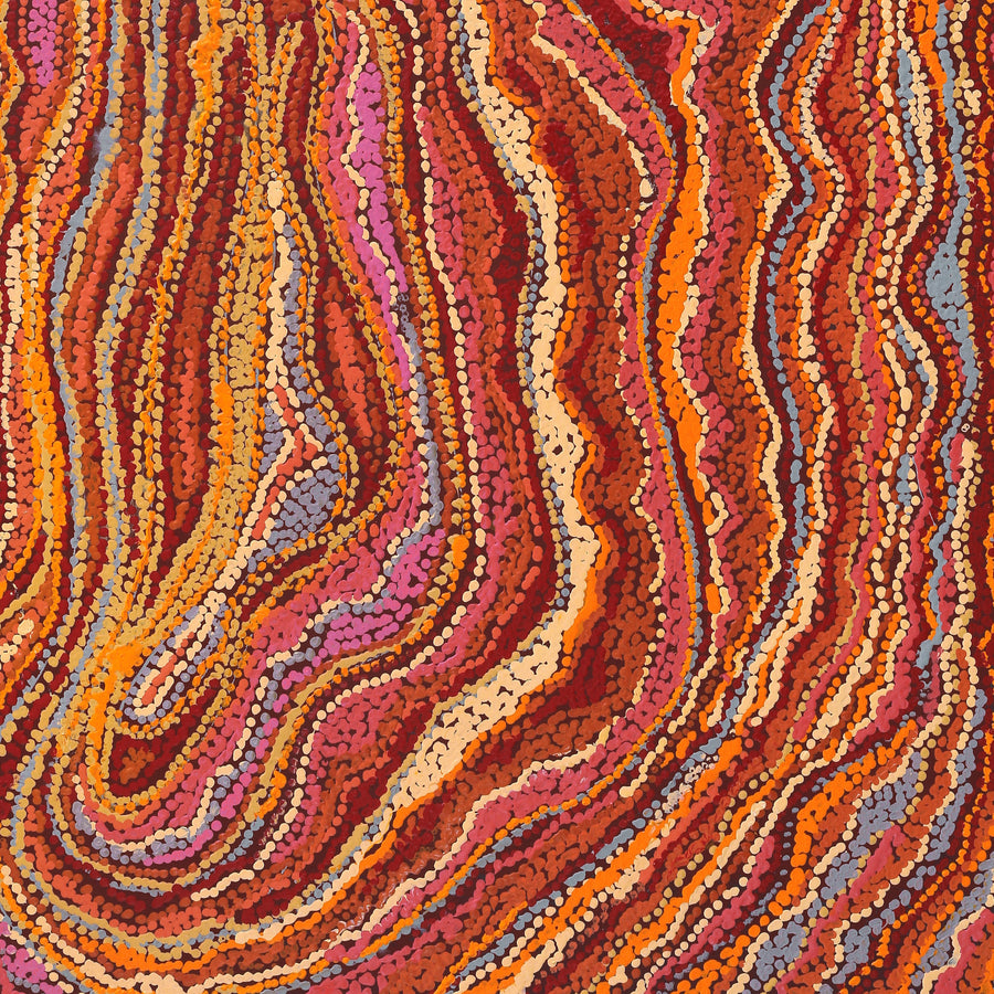 Aboriginal Artwork by Magda Nakamarra Curtis, Lappi Lappi Jukurrpa, 122x76cm