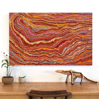 Aboriginal Artwork by Magda Nakamarra Curtis, Lappi Lappi Jukurrpa, 122x76cm