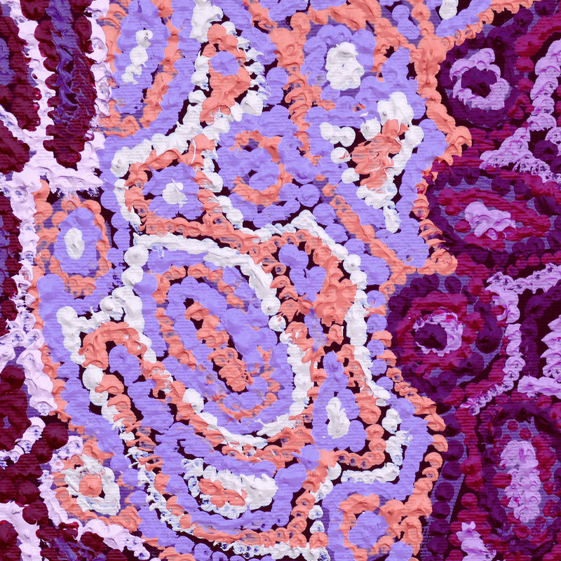 Aboriginal Artwork by Magda Nakamarra Curtis, Lappi Lappi Jukurrpa, 30x30cm