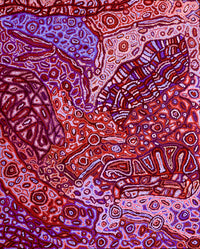 Aboriginal Artwork by Magda Nakamarra Curtis, Lappi Lappi Jukurrpa, 152x122cm