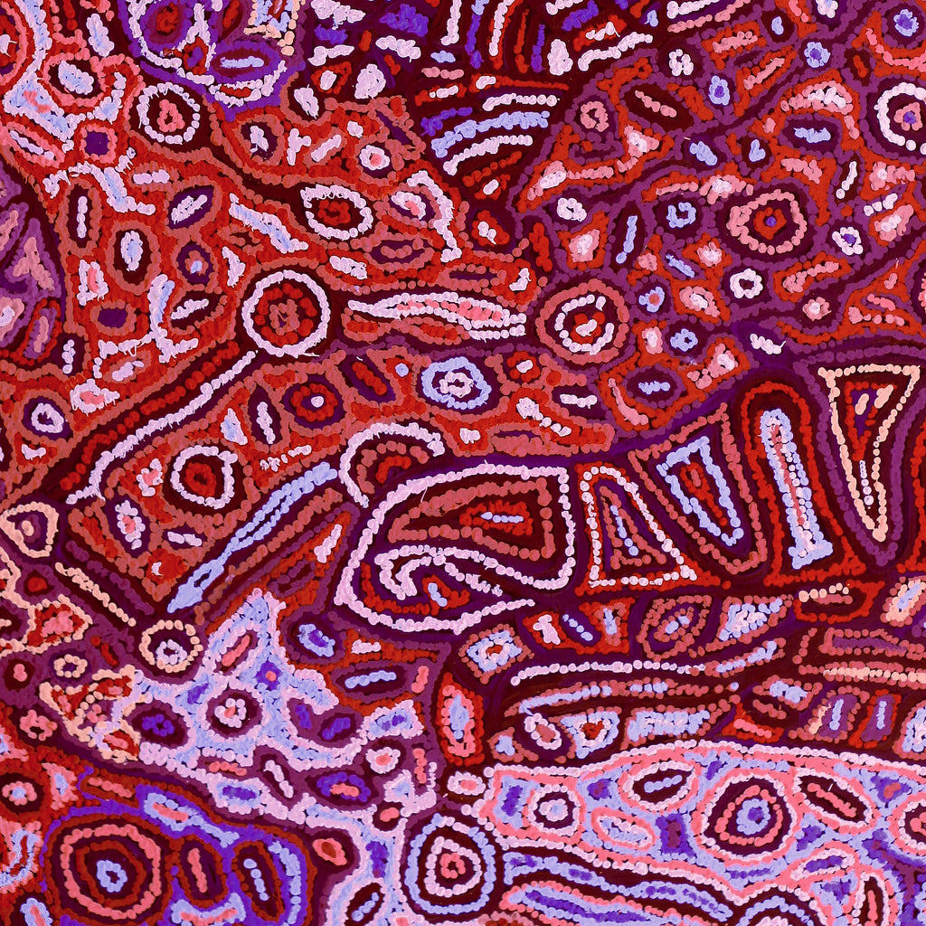 Aboriginal Artwork by Magda Nakamarra Curtis, Lappi Lappi Jukurrpa, 152x122cm