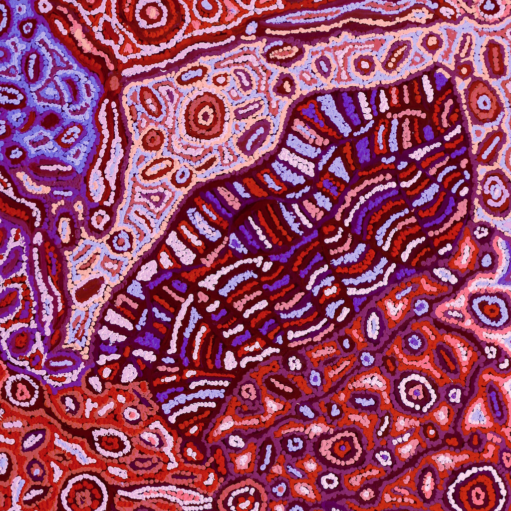 Aboriginal Artwork by Magda Nakamarra Curtis, Lappi Lappi Jukurrpa, 152x122cm