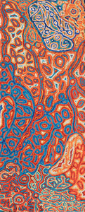 Aboriginal Art by Magda Nakamarra Curtis, Lappi Lappi Jukurrpa, 152x61cm - ART ARK®