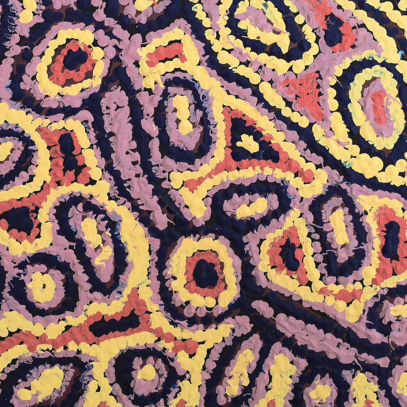 Aboriginal Artwork by Magda Nakamarra Curtis, Lappi Lappi Jukurrpa, 30x30cm