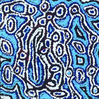 Aboriginal Artwork by Magda Nakamarra Curtis, Lappi Lappi Jukurrpa, 30x30cm