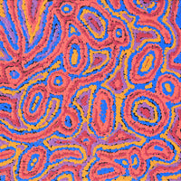 Aboriginal Art by Magda Nakamarra Curtis, Lappi Lappi Jukurrpa, 30x30cm - ART ARK®