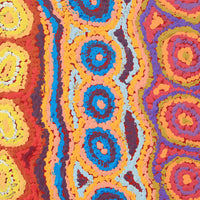 Aboriginal Artwork by Magda Nakamarra Curtis, Lappi Lappi Jukurrpa, 30x30cm