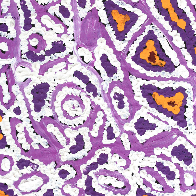 Aboriginal Artwork by Magda Nakamarra Curtis, Lappi Lappi Jukurrpa, 30x30cm