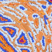 Aboriginal Artwork by Magda Nakamarra Curtis, Lappi Lappi Jukurrpa, 30x30cm