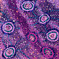 Aboriginal Artwork by Magda Nakamarra Curtis, Lappi Lappi Jukurrpa, 30x30cm