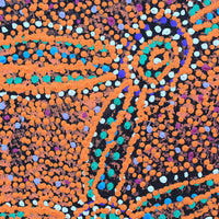 Aboriginal Artwork by Magda Nakamarra Curtis, Lappi Lappi Jukurrpa, 30x30cm