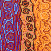 Aboriginal Artwork by Magda Nakamarra Curtis, Lappi Lappi Jukurrpa, 30x30cm