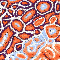Aboriginal Artwork by Magda Nakamarra Curtis, Lappi Lappi Jukurrpa, 30x30cm