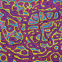 Aboriginal Artwork by Magda Nakamarra Curtis, Lappi Lappi Jukurrpa, 46x46cm