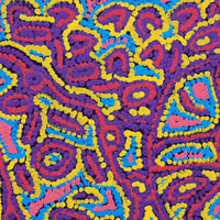 Aboriginal Artwork by Magda Nakamarra Curtis, Lappi Lappi Jukurrpa, 46x46cm