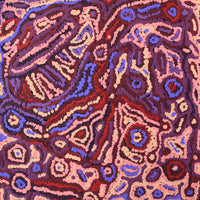 Aboriginal Artwork by Magda Nakamarra Curtis, Lappi Lappi Jukurrpa, 46x46cm