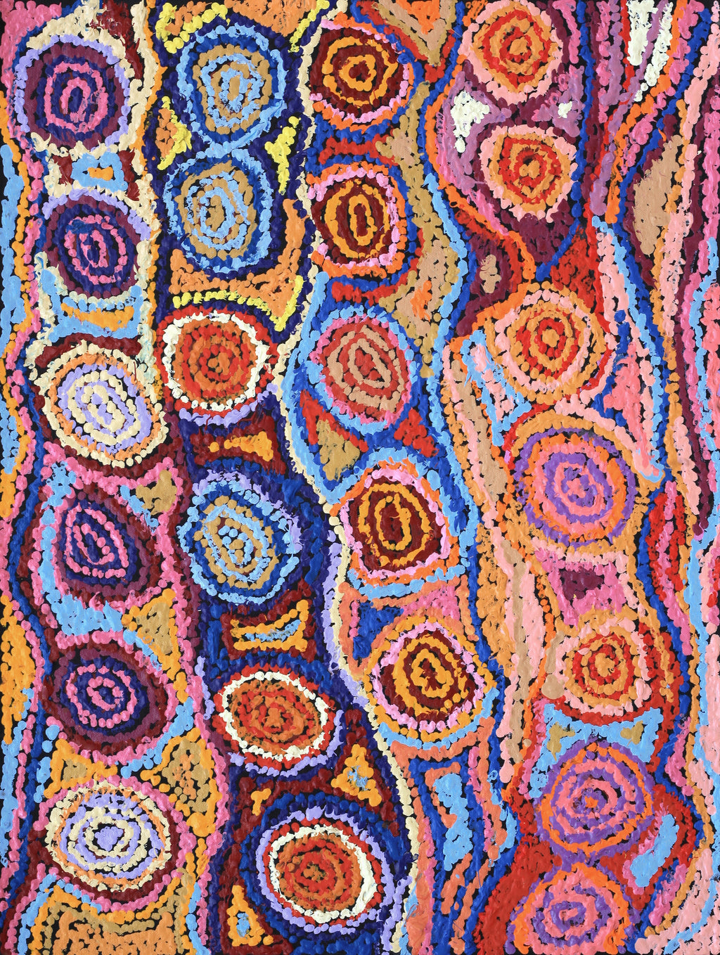 Aboriginal Artwork by Magda Nakamarra Curtis, Lappi Lappi Jukurrpa, 61x46cm