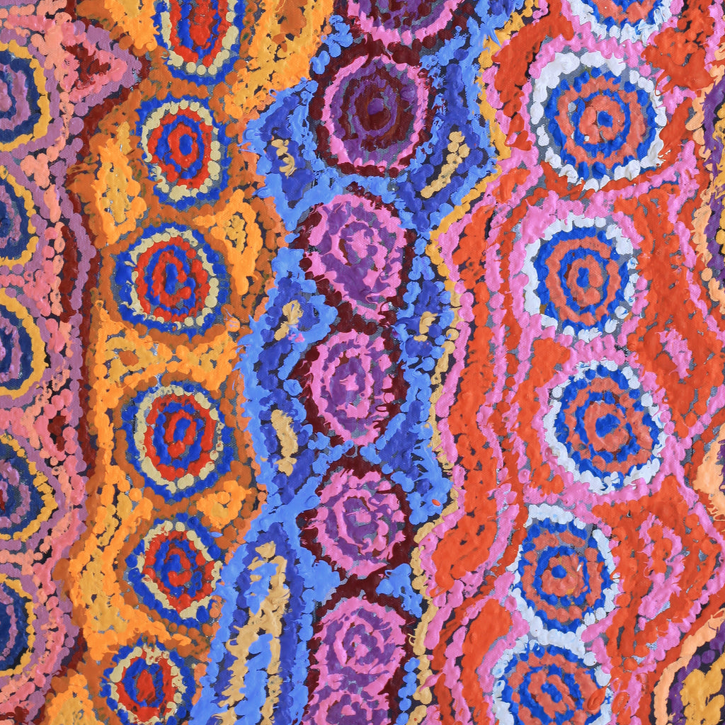 Aboriginal Artwork by Magda Nakamarra Curtis, Lappi Lappi Jukurrpa, 61x46cm