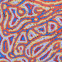 Aboriginal Artwork by Magda Nakamarra Curtis, Lappi Lappi Jukurrpa, 46x46cm