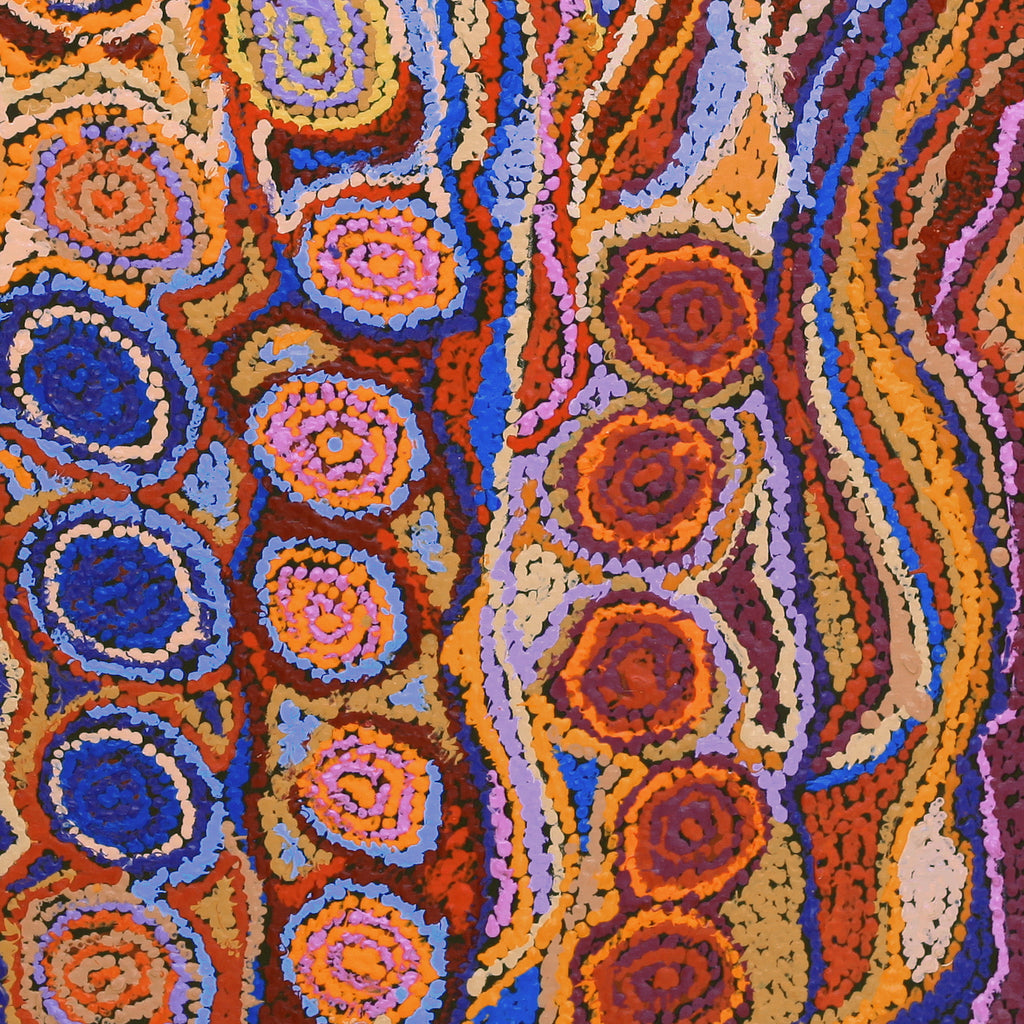 Aboriginal Artwork by Magda Nakamarra Curtis, Lappi Lappi Jukurrpa, 91x61cm