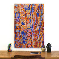Aboriginal Artwork by Magda Nakamarra Curtis, Lappi Lappi Jukurrpa, 91x61cm