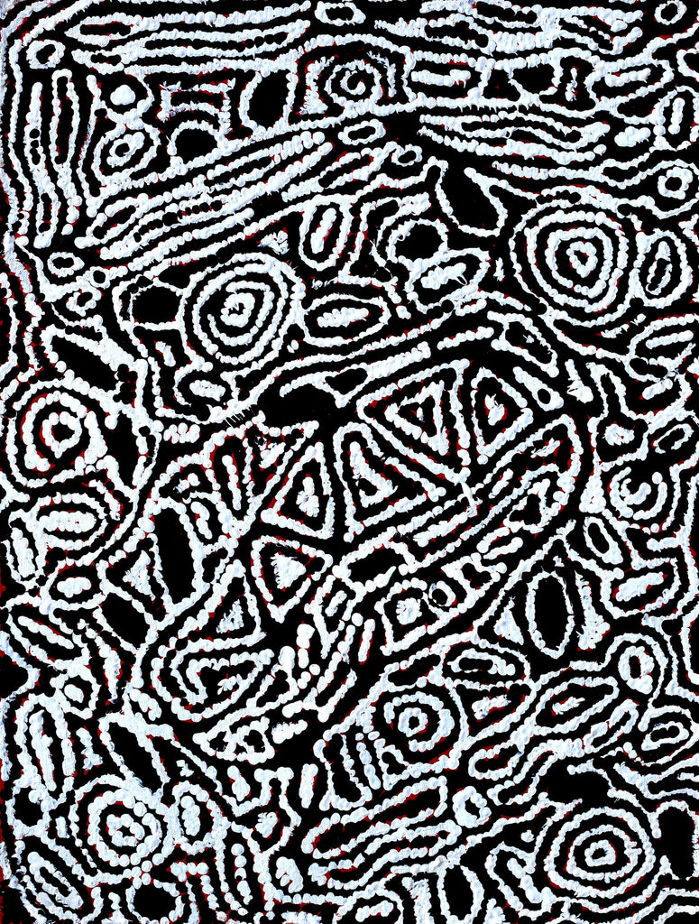 Aboriginal Artwork by Magda Nakamarra Curtis, Lappi Lappi Jukurrpa, 61x46cm